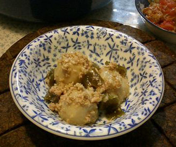 里芋と昆布と鶏そぼろの煮物☆肉厚の昆布がとろみでおいしさアップ！