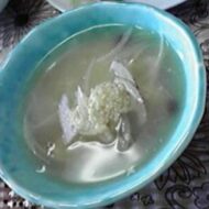 もちきびとレンコンの昆布塩糀スープ