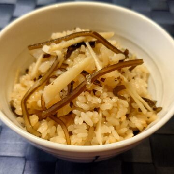 新生姜と塩昆布のごはん